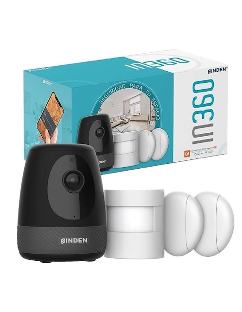 Cámara Wi-Fi de seguridad Binden alámbrica HD 106° con capacidad para grabar para interior