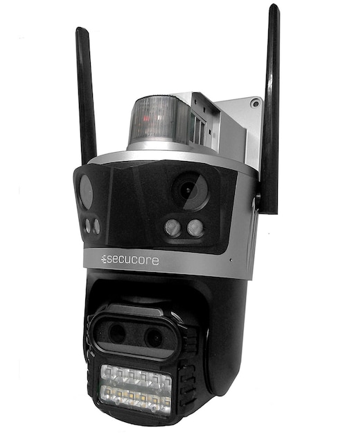 Cámara Wi-Fi de seguridad Secucore inalámbrica 2K 350° con capacidad para grabar visión nocturna para interior y exterior