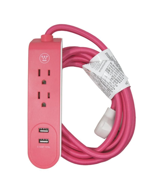 Multicontacto Smart Westinghouse WE96775 de 2 salidas y 2 puertos USB