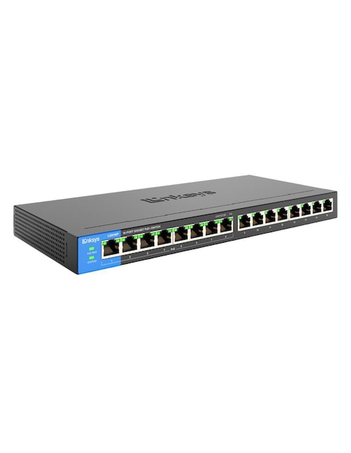 Conmutador ethernet Alámbrico Linksys LGS116P 16PTS v 1