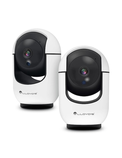 Cámara wi-fi de seguridad Lloyd's inalámbrica Full HD 120° con capacidad de grabar con visión nocturna compatible con asistentes virtuales de amazon Echo Show y Google Nest Hub para interior