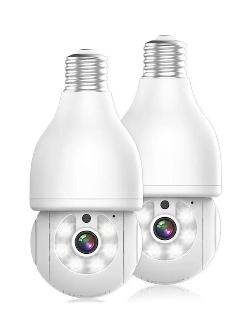 Kit 2 cámaras de seguridad Belug inalámbrica full hd 360° con capacidad para grabar con vision nocturna para exterior