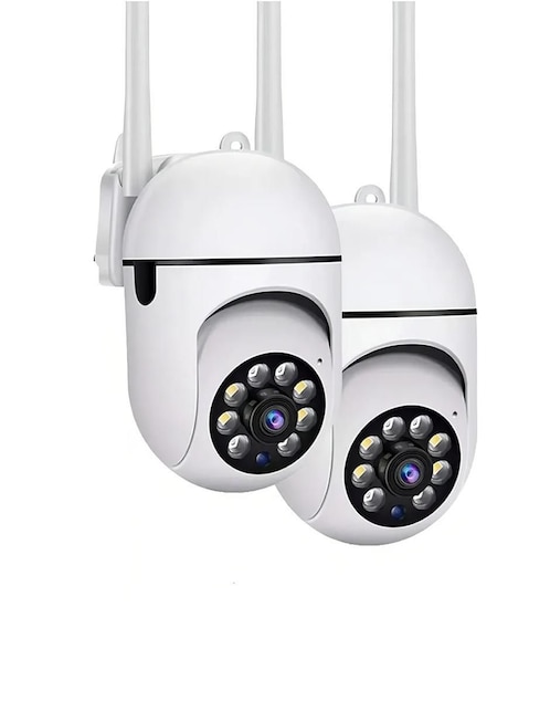 Kit 2 cámaras de seguridad Yutucam modelo 2pzs-288 alámbrica full hd 360° capacidad de grabar vision nocturna para interior y exterior