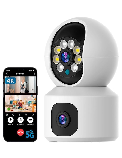 Cámara individual de seguridad Vak modelo VS-W10 inalámbrica 4K/UHD 90° con capacidad de grabar y visión nocturna para interior