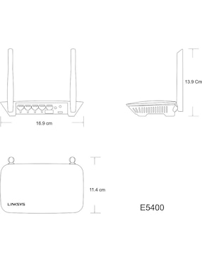 Router Wi-Fi de Doble Banda AC1200 Linksys E5400