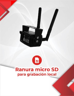 Cámara individual de seguridad Secucore inalámbrica Full HD 90° con capacidad para grabar para interior y exterior