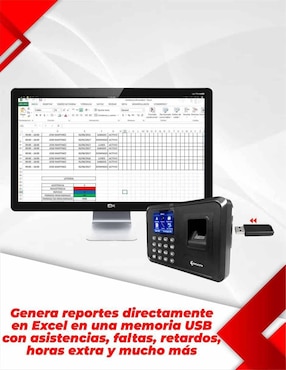 Reloj checador biométrico Secucore S1