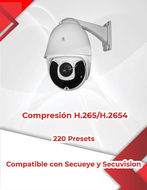 Cámara individual de seguridad Secucore inalámbrica Full HD con capacidad para grabar para interior y exterior