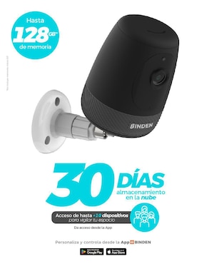 Cámara Wi-Fi de seguridad Binden alámbrica HD 106° con capacidad para grabar para interior