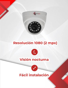 Cámara individual de seguridad Secucore inalámbrica Full HD 90° para interior