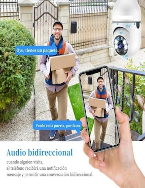 Cámara individual de seguridad Genérica alámbrica Full HD 360° con capacidad para grabar para interior y exterior