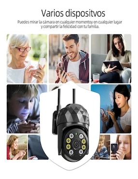 Cámara individual de seguridad Genérica inalámbrica Full HD 90° con capacidad para grabar para interior y exterior