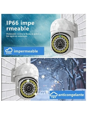 Cámara individual de seguridad Genérica inalámbrica HD 90° con capacidad para grabar para interior y exterior