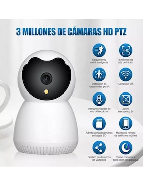 Cámara individual de seguridad Genérica alámbrica Full HD 360° con capacidad para grabar para interior y exterior