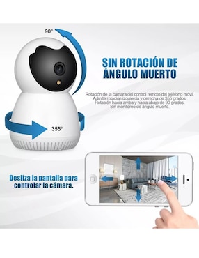 Cámara individual de seguridad Genérica alámbrica Full HD 360° con capacidad para grabar para interior y exterior