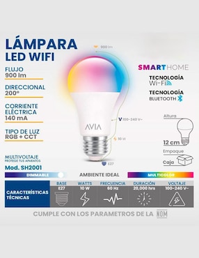 Foco LED Avia Lighting by Igoto 10 W de consumo 60 W de iliminación 900 lm lúmenes
