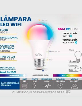 Set de Focos Smart LED Avia Lighting By Igoto 10 W de consumo 60 W de iluminación 900 lúmenes