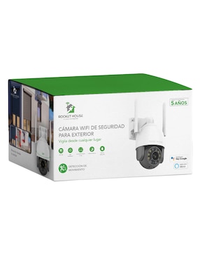 Cámara individual de seguridad Rocket House inalámbrica Full HD 360° con capacidad para grabar para interior y exterior
