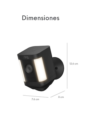 Cámara Wi-Fi de seguridad Ring modelo Spotlight Plus Cam inalámbrica HD 110 a 60° con capacidad para grabar para exterior