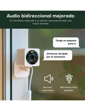 Cámara Wi-Fi de seguridad Wyze inalámbrica HD 114° con capacidad para grabar para interior y exterior
