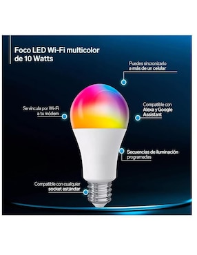 Foco LED 10 W de Consumo 10 W de Iluminación 800 Lúmenes