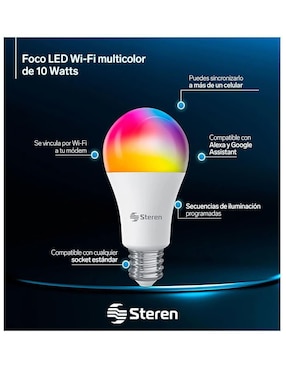 Foco LED 10 W de consumo 10 W de iluminación 800 lm lúmenes