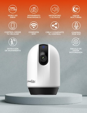 Cámara Wi-Fi de seguridad Tecnolite Connect inalámbrica Full HD 360° con capacidad para grabar para interior