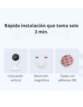 Cámara Wi-Fi de seguridad 360 alámbrica Full HD 120° a 170° con capacidad para grabar para interior y exterior
