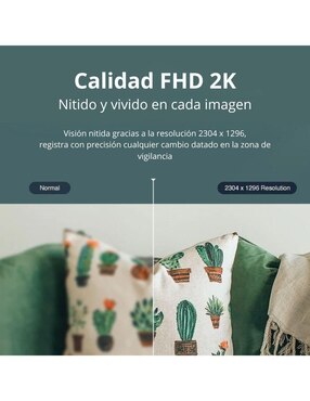 Cámara Wi-Fi de seguridad 360 alámbrica Full HD 120° a 170° con capacidad para grabar para interior y exterior