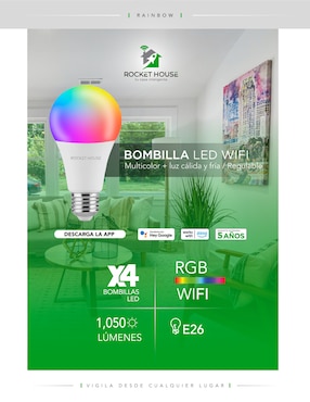 Set foco LED Rocket House 11 W de consumo 70 W de iluminación 1050 lúmenes