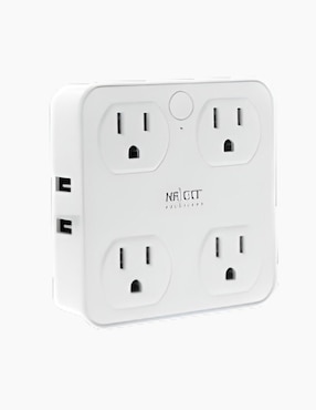 Multicontacto Smart Nexxt NHP-T610 de 4 Contactos y 2 Puertos USB