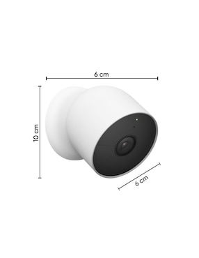 Cámara Wi-Fi de seguridad Google inalámbrica Full HD 120° a 170° con capacidad para grabar para interior y exterior