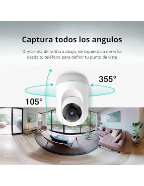 Cámara Wi-Fi de seguridad 360 inalámbrica HD 360° con capacidad para grabar para interior