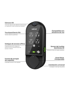 Cerradura para digital Lockly Vision Doorbell de combinación