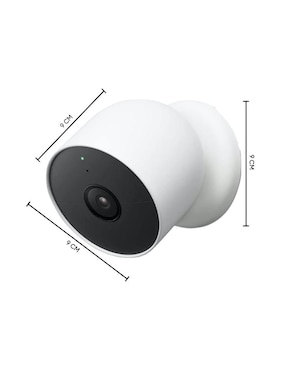 Cámara individual de seguridad Google inalámbrica HD 180° con capacidad para grabar visión nocturna para interior y exterior