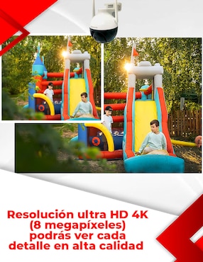 Cámara Wi-Fi de seguridad Secucore inalámbrica QHD 84° con capacidad para grabar para interior y exterior