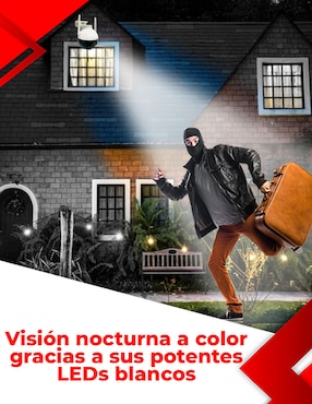 Cámara Wi-Fi de seguridad Secucore inalámbrica QHD 84° con capacidad para grabar para interior y exterior