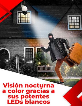Cámara Wi-Fi de seguridad Secucore inalámbrica QHD 84° con capacidad para grabar para interior y exterior