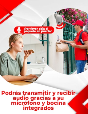 Cámara Wi-Fi de seguridad Secucore inalámbrica QHD 84° con capacidad para grabar para interior y exterior