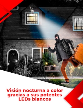 Cámara Wi-Fi de seguridad Secucore inalámbrica QHD 84° con capacidad para grabar para interior y exterior