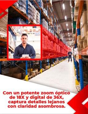 Cámara Wi-Fi de seguridad Secucore inalámbrica QHD 360° con capacidad para grabar para interior y exterior