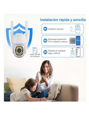 Cámara Wi-Fi de seguridad Wünd alámbrica HD 180° con capacidad para grabar visión nocturna para interior y exterior