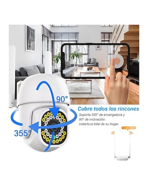 Cámara Wi-Fi de seguridad Wünd alámbrica HD 180° con capacidad para grabar visión nocturna para interior y exterior