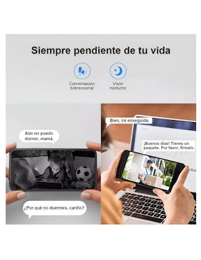 Cámara Wi-Fi de seguridad Wünd alámbrica HD 180° con capacidad para grabar visión nocturna para interior y exterior