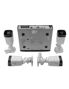 Kit 4 cámaras de seguridad Qian alámbrica Full HD 60° con capacidad para grabar visión nocturna para interior y exterior