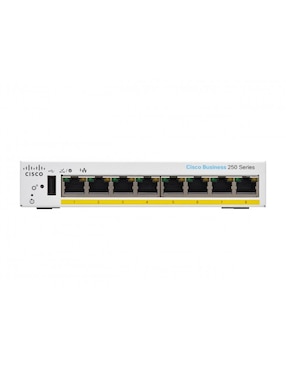 Conmutador Ethernet Alámbrica Cisco Cbs250-8pp-d-na