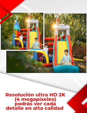 Kit 4 cámaras de seguridad Secucore inalámbrica 2K 360° con capacidad para grabar visión nocturna para interior y exterior