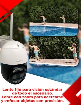 Kit 4 cámaras de seguridad Secucore inalámbrica 2K 360° con capacidad para grabar visión nocturna para interior y exterior