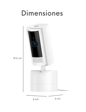 Cámara individual de seguridad Ring modelo Pant Tilt Indoor Cam alámbrica HD 360° con capacidad para grabar visión nocturna para interior