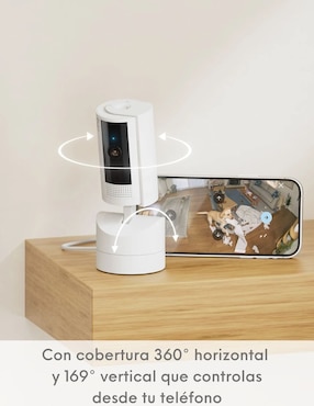 Cámara individual de seguridad Ring modelo Pant Tilt Indoor Cam alámbrica HD 360° con capacidad para grabar visión nocturna para interior